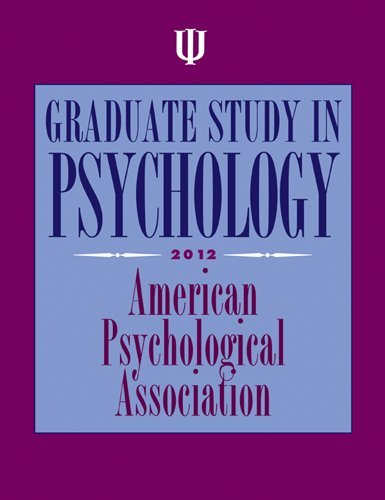 Graduate Study in Psychology   2011 9781433810671 Front Cover