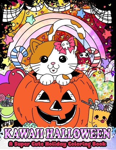 Kawaii Halloween A Super Cute Holiday Coloring Book N/A 9781535301671 Front Cover