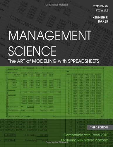 Management Science The Art of Modeling with Spreadsheets 3rd 2011 9780470530672 Front Cover
