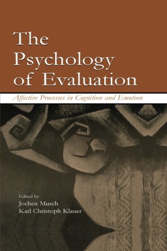 Psychology of Evaluation Affective Processes in Cognition and Emotion  2002 9780415652674 Front Cover