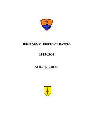 Irish Army Orders of Battle 1923-2004 N/A 9780972029674 Front Cover