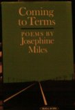 Coming to Terms Poems  1979 9780252007675 Front Cover