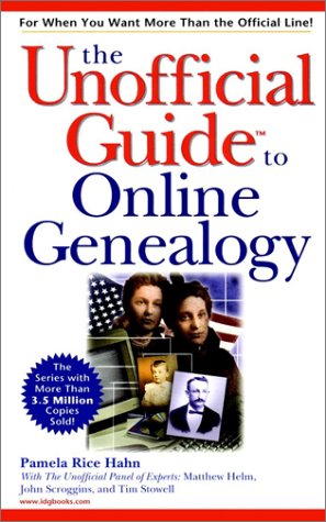 Unofficial Guide to Online Genealogy   2001 9780028638676 Front Cover