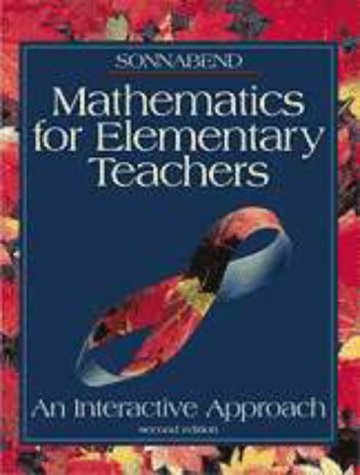 Math for Elementary Teachers  2nd 1997 9780030183676 Front Cover