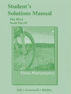 Student Solutions Manual for Finite Mathematics  10th 2012 (Revised) 9780321748676 Front Cover