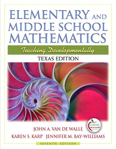 Texas Edition of Elementary and Middle School Mathematics (with MyEducationLab)  7th 2010 9780136103677 Front Cover