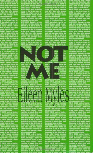 Not Me   1991 9780936756677 Front Cover