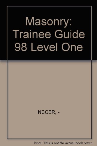 Masonry Trainee Guide  1998 9780130122681 Front Cover