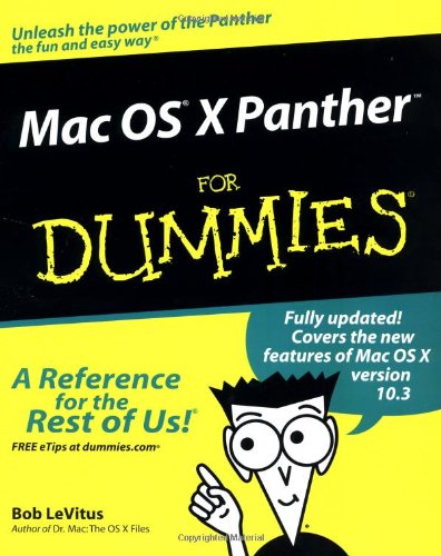 Mac OSï¿½ X PantherTM for Dummiesï¿½  3rd 2004 (Revised) 9780764541681 Front Cover