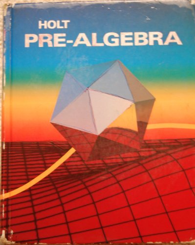 Pre-Algebra 1992 92nd (Student Manual, Study Guide, etc.) 9780030470684 Front Cover