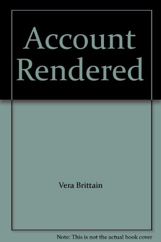 Account Rendered  1982 9780860682684 Front Cover