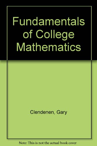 Fundamentals of College Math 1st 9780065010688 Front Cover