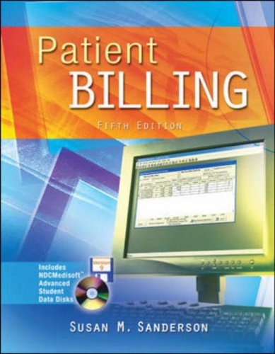 Patient Billing Ndc Medisoft 5th 2005 9780073014692 Front Cover