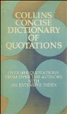 Collins Concise Dictionary of Quotations   1983 9780004343693 Front Cover