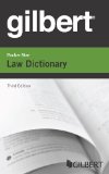 Gilbert Pocket Size Law Dictionary  3rd 2014 (Revised) 9780314290694 Front Cover