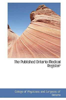 Published Ontario Medical Register N/A 9781110709694 Front Cover