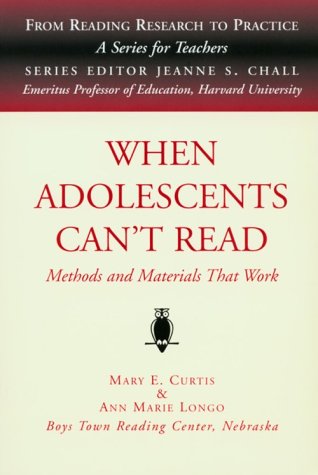 When Adolescents Can't Read : Methods and Materials That Work 1st 1998 (Unabridged) 9781571290694 Front Cover