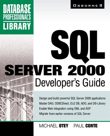 SQL Server 2000 Developer's Guide  2nd 2001 9780072125696 Front Cover