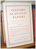 Oxford Slavonic Papers N/A 9780198156697 Front Cover
