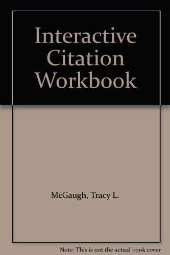 Interactive Citation Workbook 2nd 2000 9780820543697 Front Cover