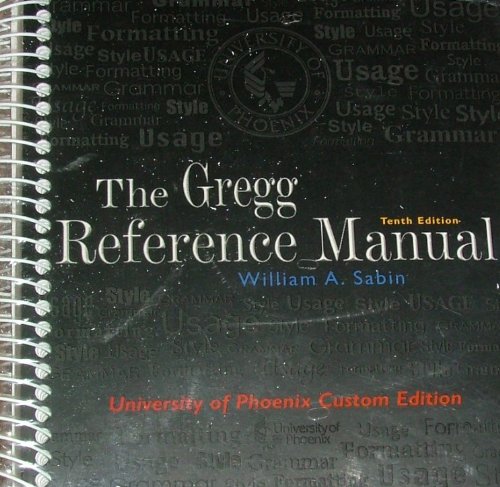 Gregg Reference Manual  N/A 9780073137698 Front Cover