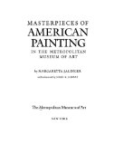 Masterpieces of American Painting in the Metropolitan Museum of Art  N/A 9780300192698 Front Cover