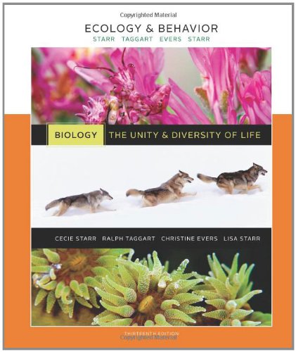 Volume 6 - Ecology and Behavior  13th 2013 9781111580698 Front Cover