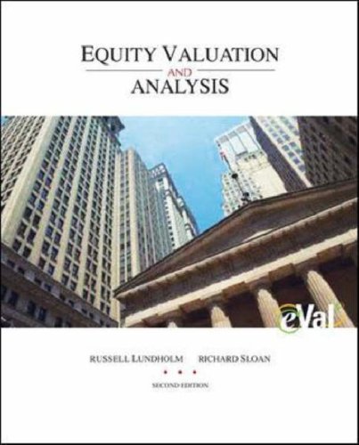 Equity Valuation and Analysis with EVal  2nd 2007 (Revised) 9780073309699 Front Cover