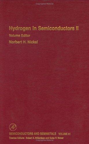 Hydrogen in Semiconductors II   1999 9780127521701 Front Cover