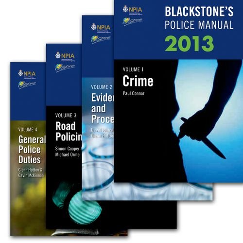 Blackstone's Police Manuals 2013: Four Volume Set  15th 2012 9780199658701 Front Cover