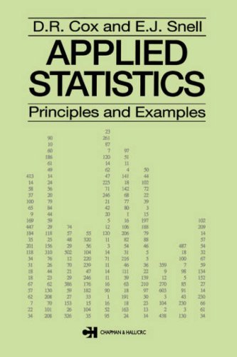 Applied Statistics - Principles and Examples   1981 9780412165702 Front Cover