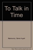 To Talk in Time N/A 9780027681703 Front Cover