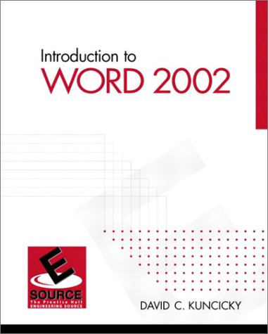 Introduction to Word 2002  3rd 2003 9780130081704 Front Cover