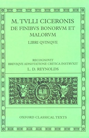 De Finibus Bonorum et Malorum Libri Quinque  1998 9780198146704 Front Cover