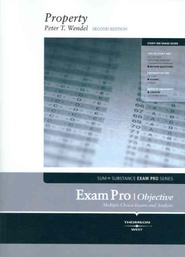 Exam Pro Objective Questions on Property  2nd 2007 (Revised) 9780314180704 Front Cover