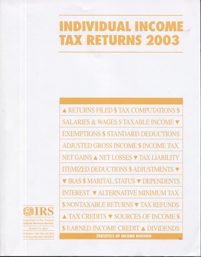 Individual Income Tax Returns 2003   2005 9780160726705 Front Cover