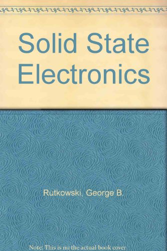 Solid State Electronics 3rd 1988 9780024045706 Front Cover