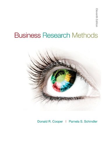 Business Research Methods  11th 2011 9780073373706 Front Cover