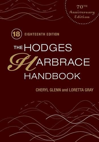 Hodges Harbrace Handbook  18th 2013 9781111346706 Front Cover