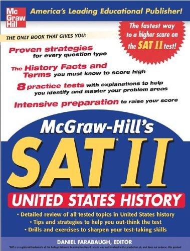 McGraw-Hill's SAT Subject Test U. S. History  2006 9780071456708 Front Cover