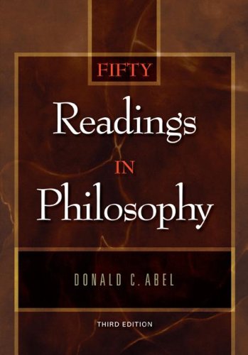 Fifty Readings in Philosophy  3rd 2008 9780073535708 Front Cover
