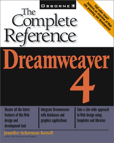 Dreamweaver 4 The Complete Reference  2001 9780072131710 Front Cover