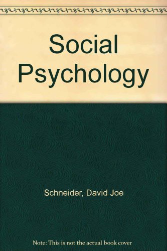 Introduction to Social Psychology  1988 9780155815711 Front Cover
