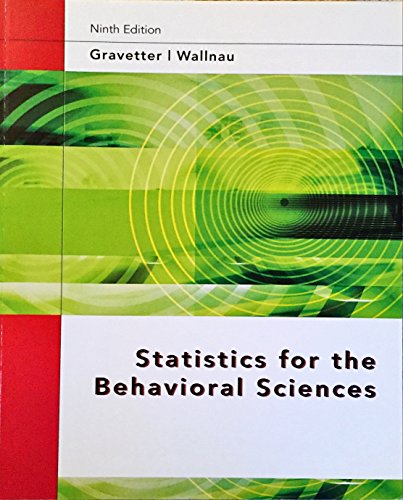 STATISTICS F/BEHAV.SCIENCES >C N/A 9781285137711 Front Cover