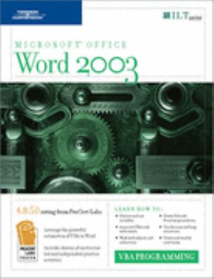 Word 2003: VBA Programming  2007 9781418890711 Front Cover