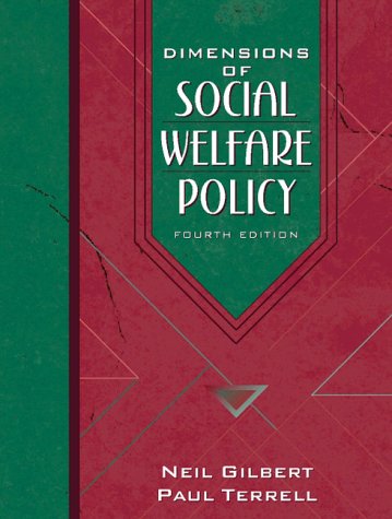Dimension in Social Welfare Policy  4th 1998 9780205267712 Front Cover
