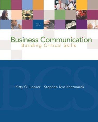 Business Communication Building Critical Skills with PowerWeb and BComm Skill Booster 2nd 2004 (Revised) 9780072865714 Front Cover
