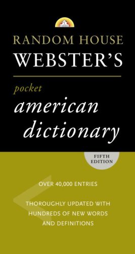 Random House Webster's Pocket American Dictionary, Fifth Edition  5th 2008 (Large Type) 9780375722714 Front Cover