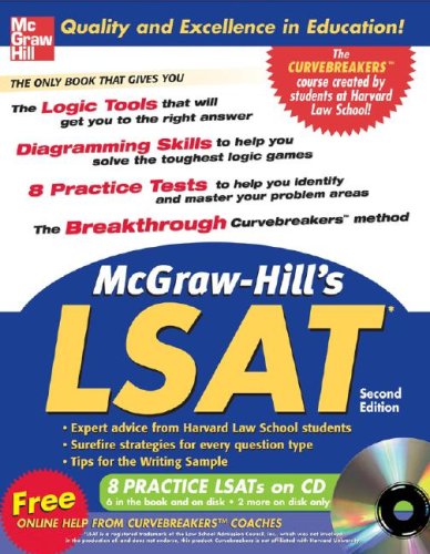 McGraw-Hill's LSAT with CD, Second Edition  2nd 2007 9780071485715 Front Cover