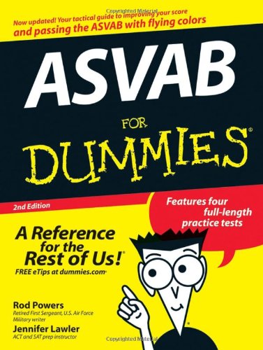 ASVAB for Dummies  2nd 2007 (Revised) 9780470106716 Front Cover
